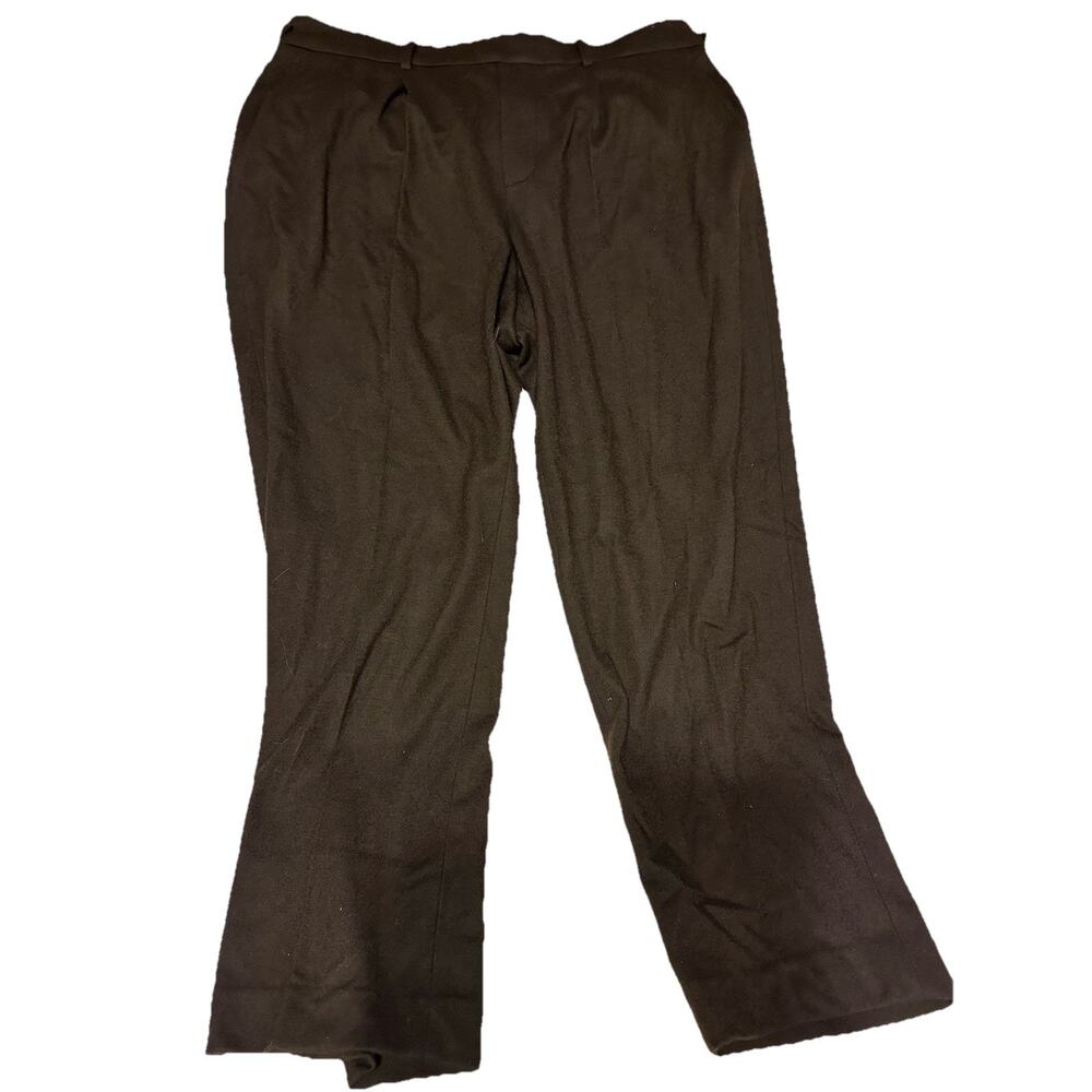 NWT Vince Pleated Cozy Pull-on in Olive Brown Wool Blend Ankle Crop Pants XL